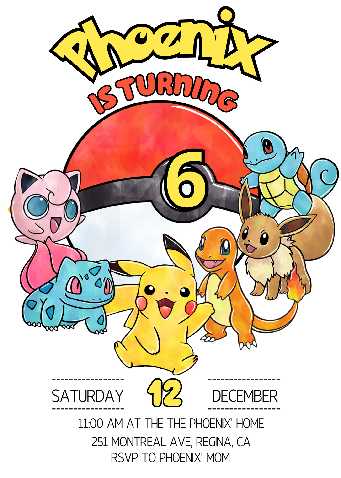 Pokemon Birthday Invitation Template Canva 4 Payhip