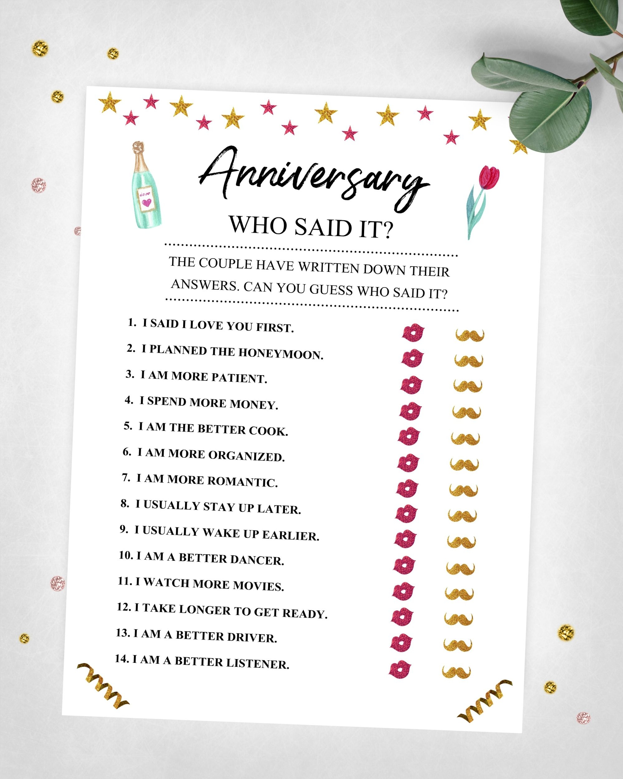 Printable 50th Wedding Anniversary Games Married In 1972 Etsy Artofit