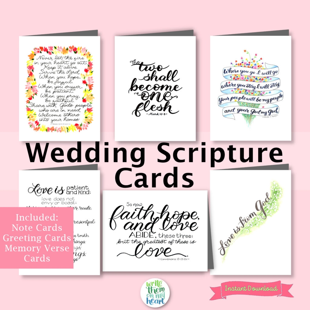 Printable Bible Verse Greeting Cards Write Them On My Heart