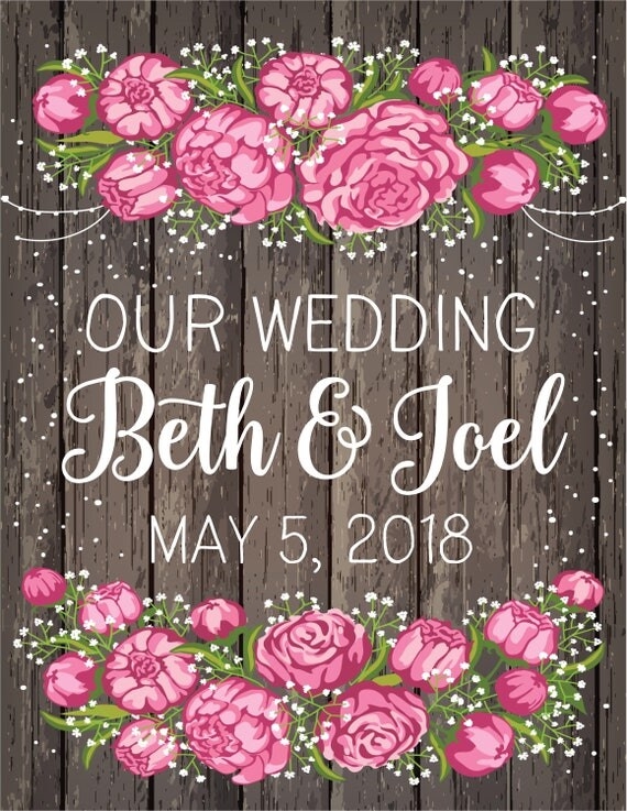 Printable Binder Cover Set Our Wedding Front And Back