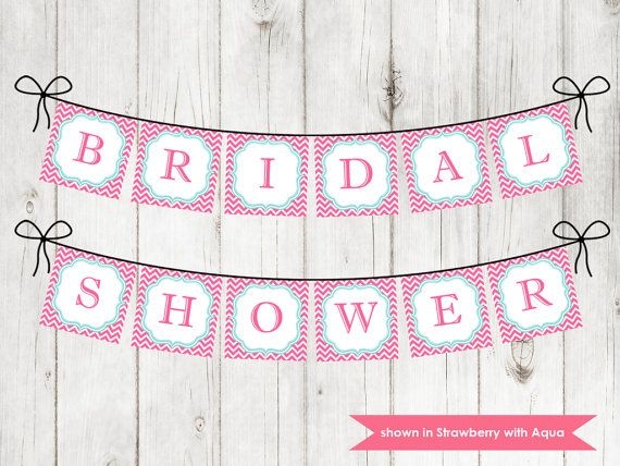 Printable Bridal Shower Banner Shower Themed By HRCelebrations 16 00 