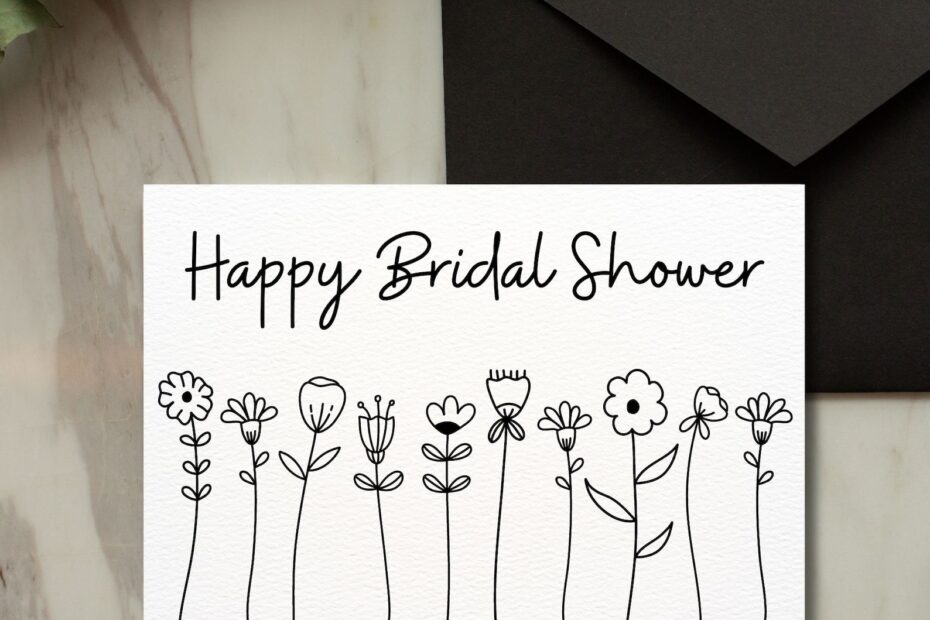 Printable Bridal Shower Card Happy Bridal Shower Card Instant