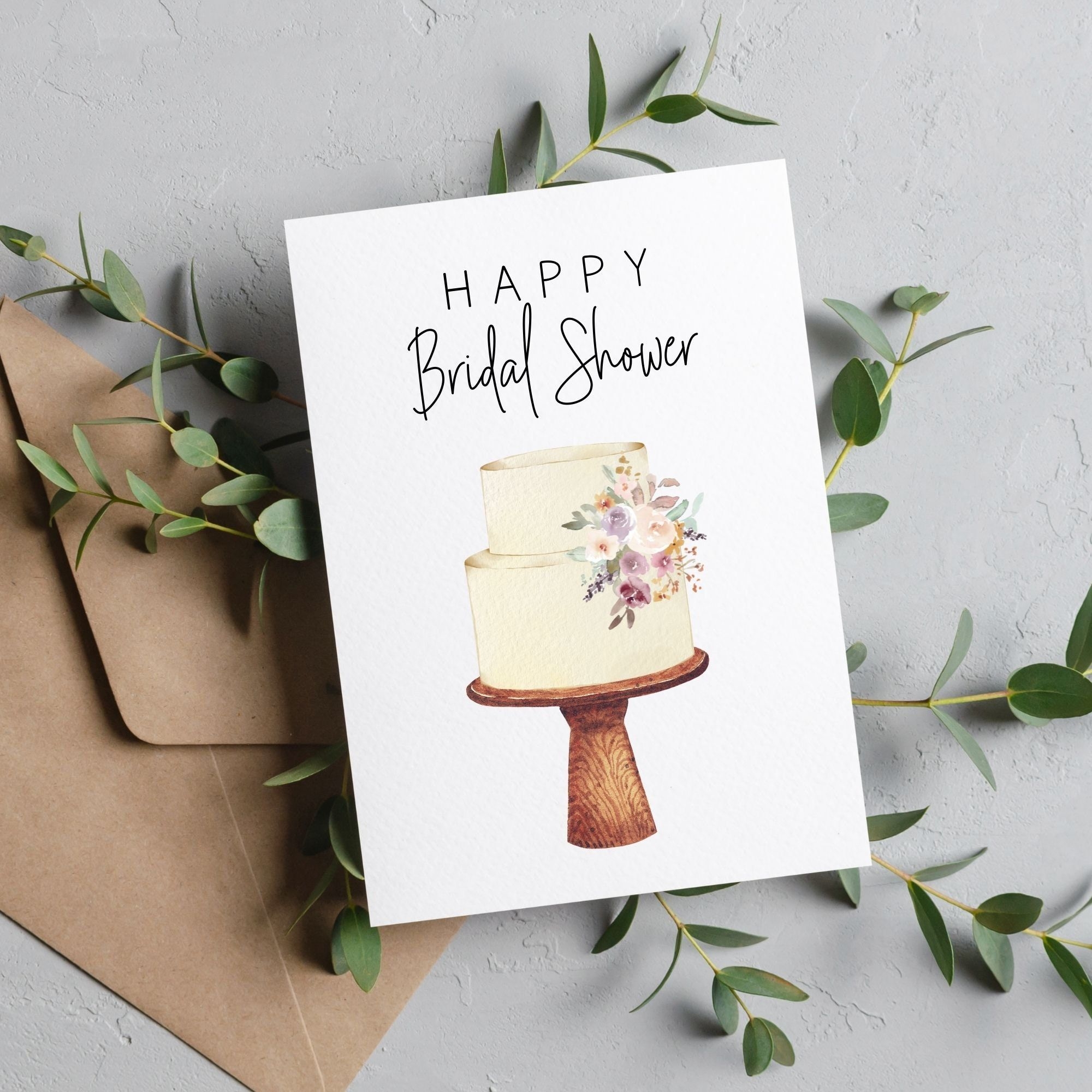 Printable Bridal Shower Card Happy Bridal Shower Instant Download 