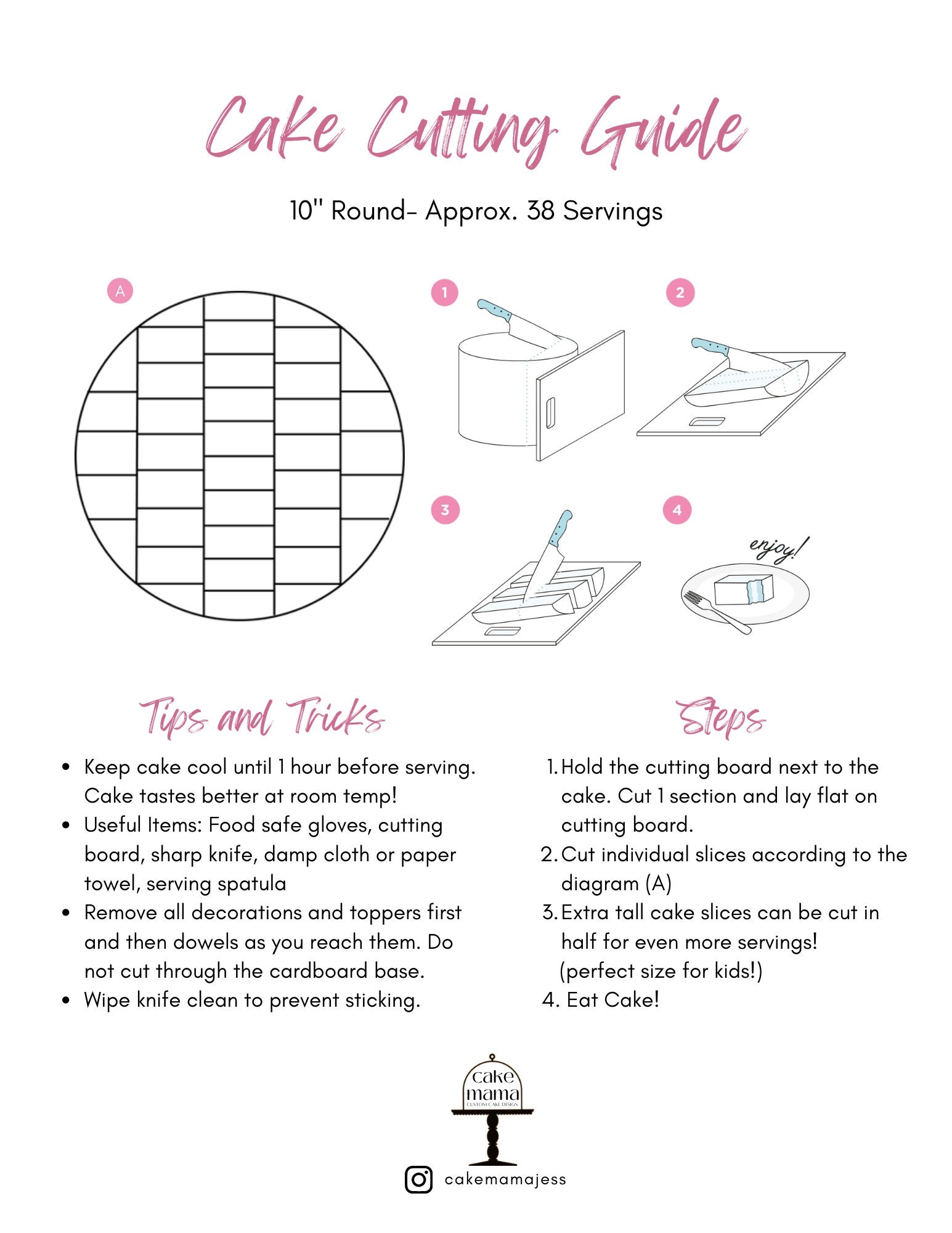 Printable Cake Filtrete Cutting Guide