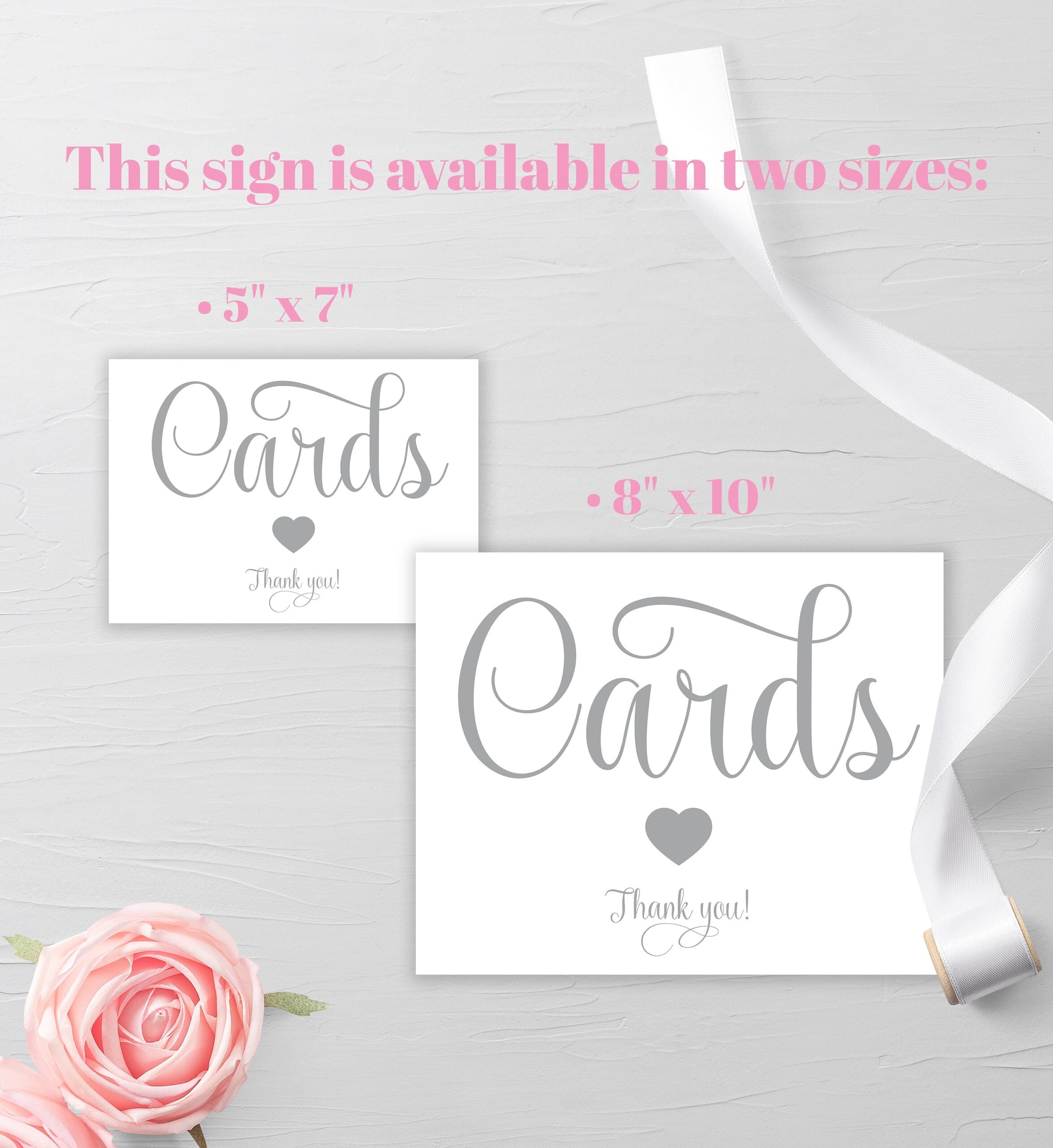 Printable Card Box Sign