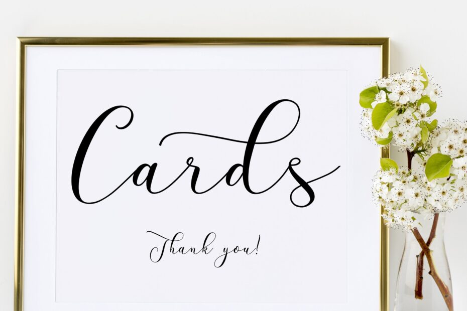 Printable Card Box Sign