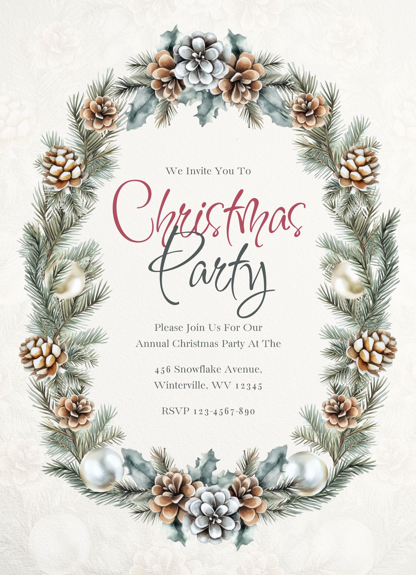 Printable Christmas Invitation Free Google Docs Template Gdoc io