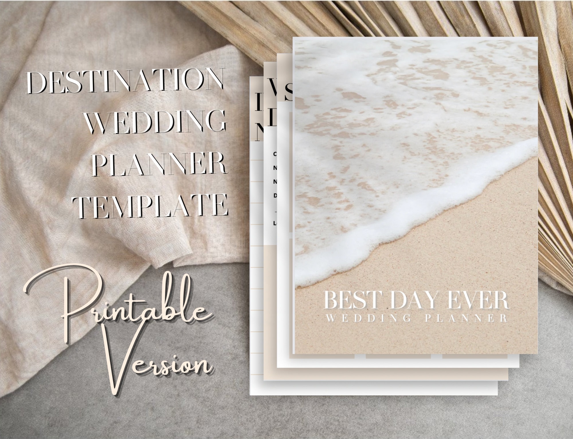 PRINTABLE Destination Wedding Planner Wedding Planning Binder 