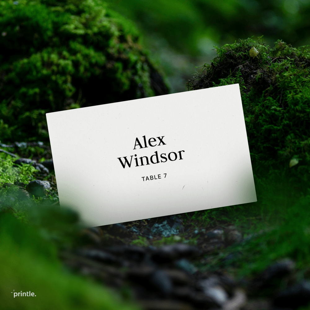 Printable Escort Cards In Classic Theme Printle