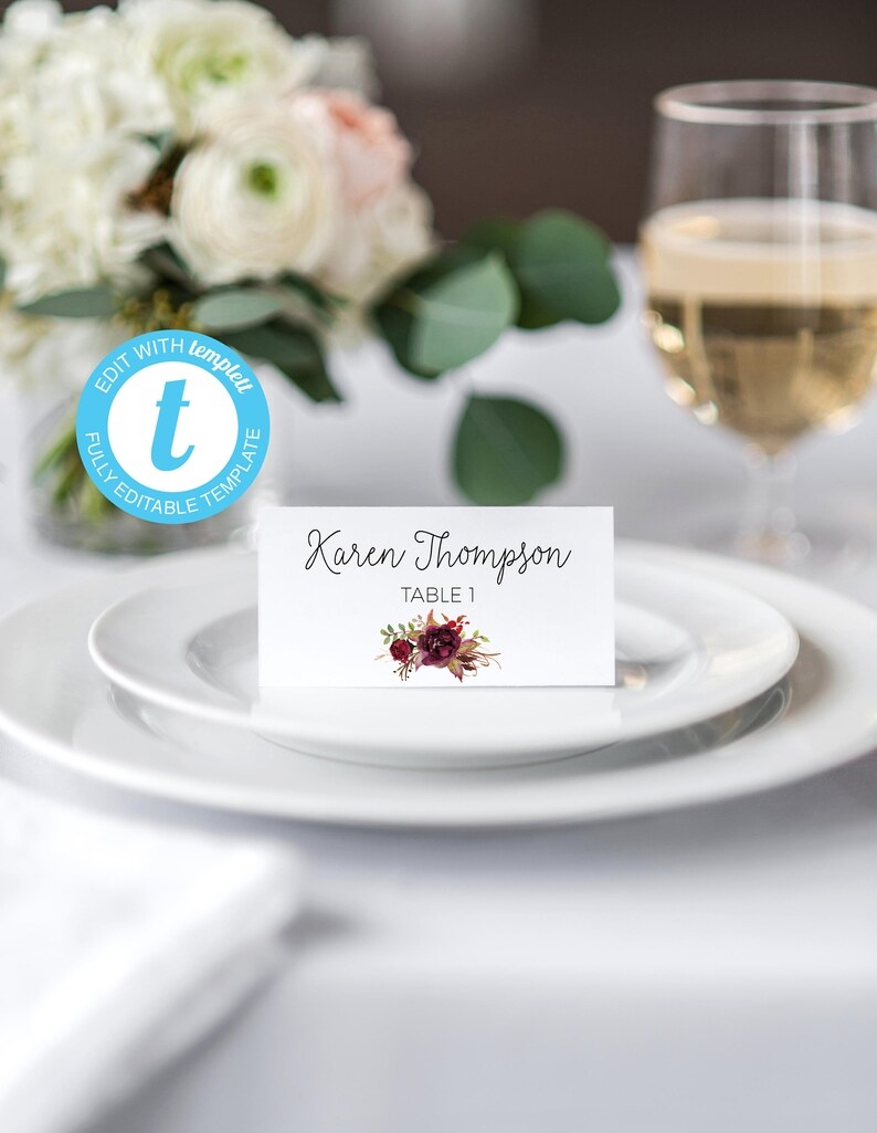 Printable Escort Cards Wedding Place Cards Wedding Escort Etsy