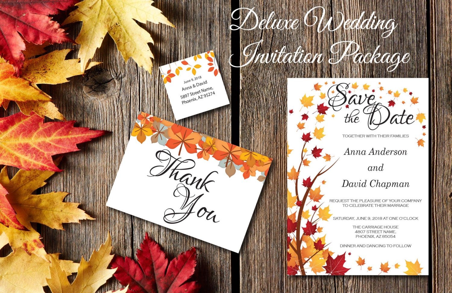 Printable Fall Wedding Invitations