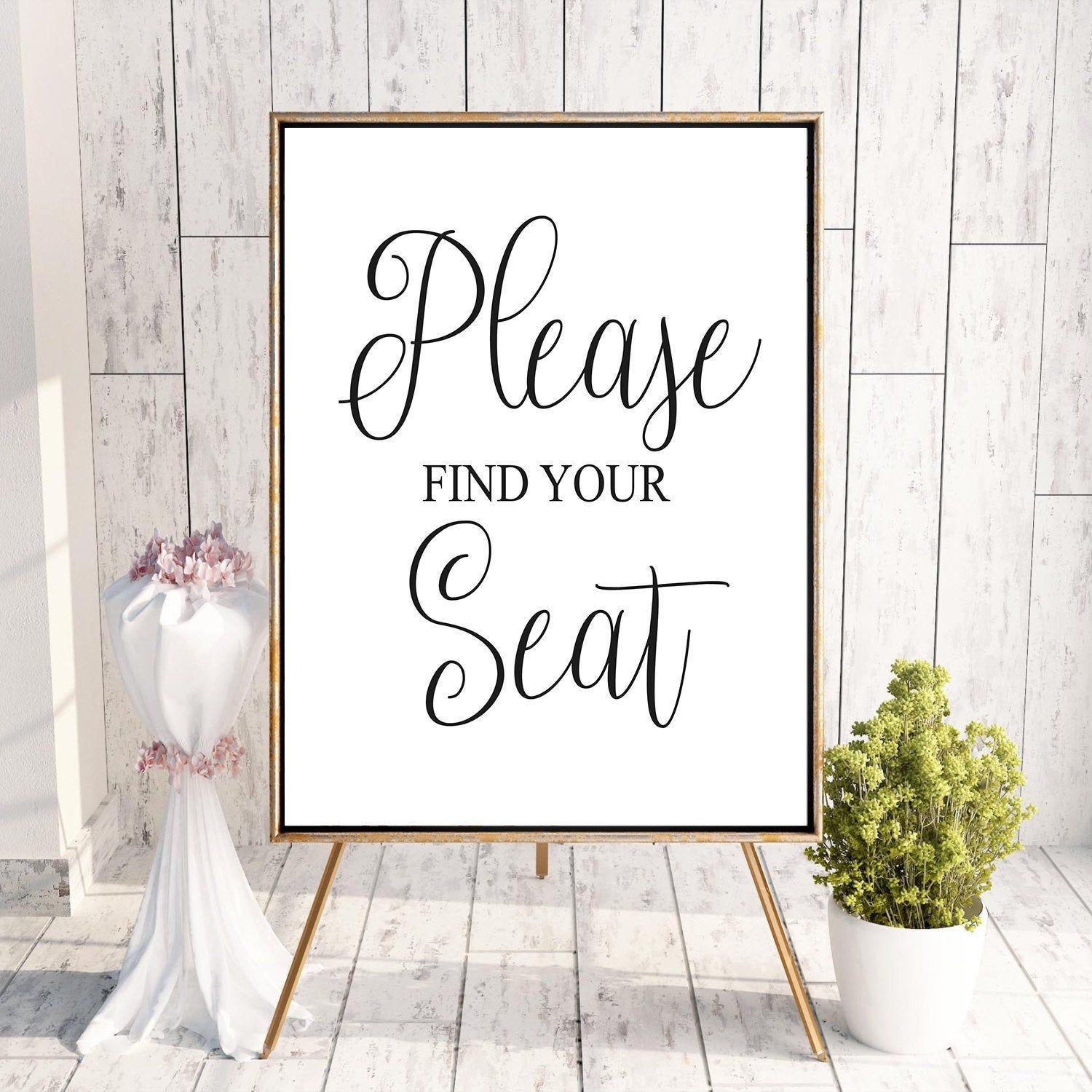 Printable Find Your Seat Wedding Sign