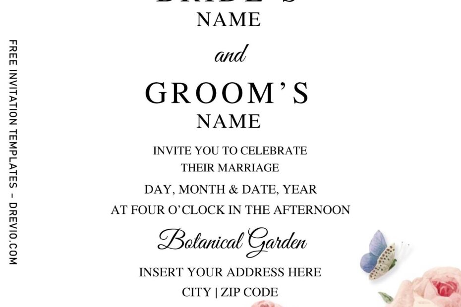 Printable Floral Wedding Invitations