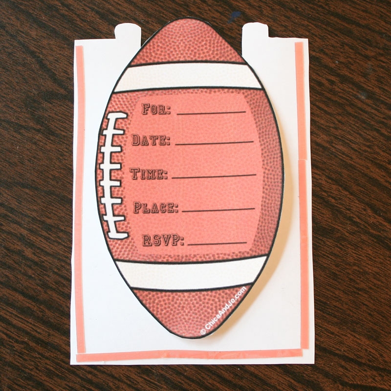 Printable Football Party Invitation Chica And Jo