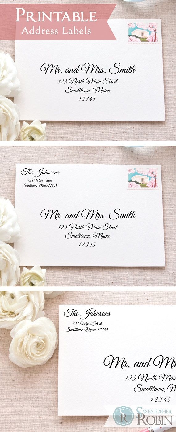 Printable Labels For Wedding Invitations Printable Templates