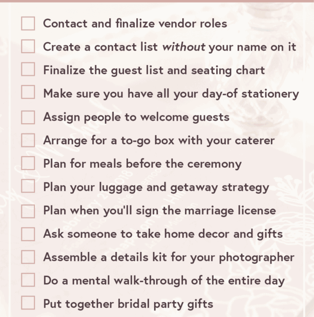 Printable Last Minute Wedding Checklist Papier Weddin Vrogue co