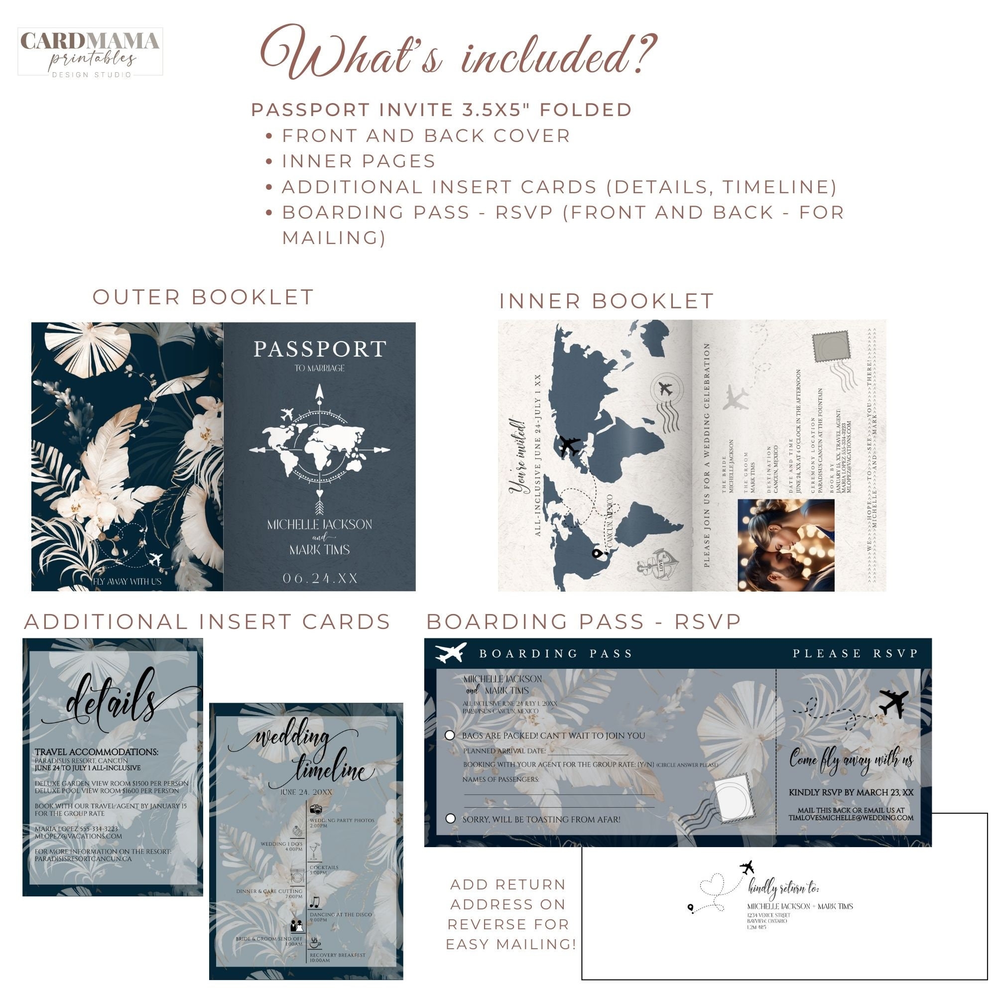 Printable Passport Wedding Invitation Template Wedding Invitation 