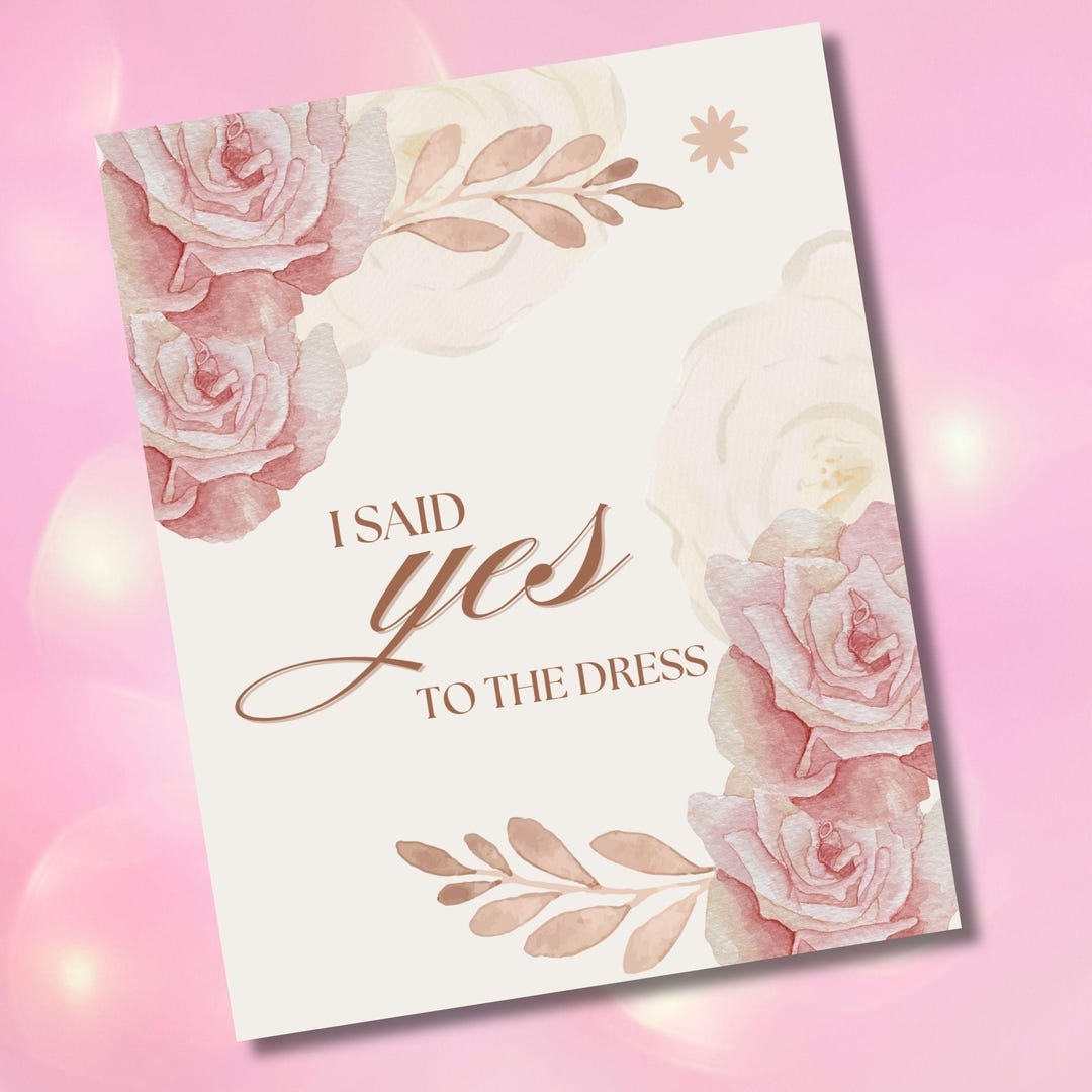 Printable quot i Said Yes To The Dress quot Shopping Sign Bridal Boutique 