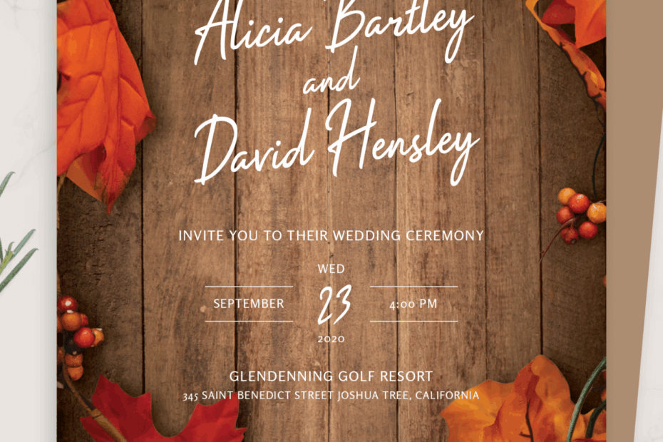 Printable Rustic Wedding Invitation Templates Wedding