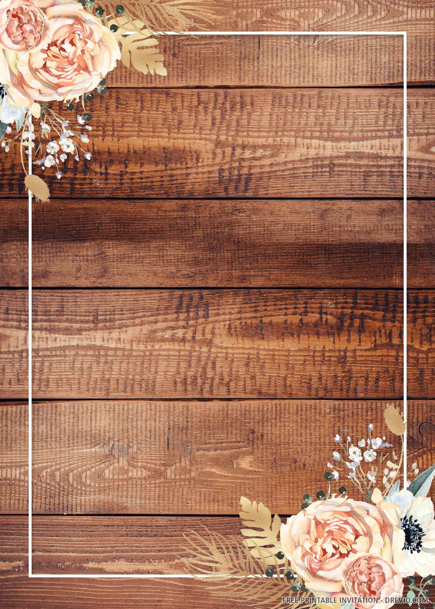 Printable Rustic Wedding Invitations All Creative Skill Levels Are 