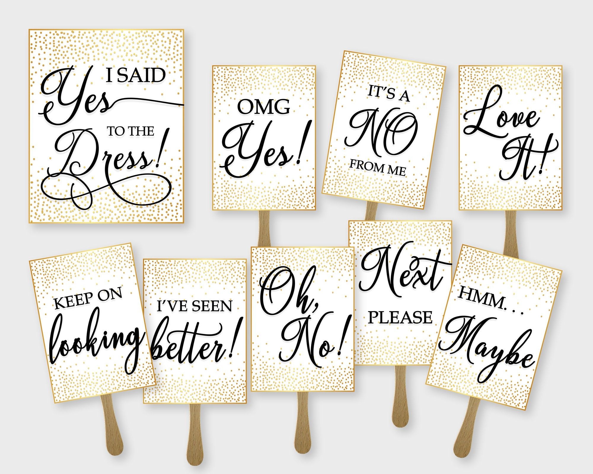 Printable Say Yes To The Dress Signs Wedding Dress Shopping Etsy Artofit