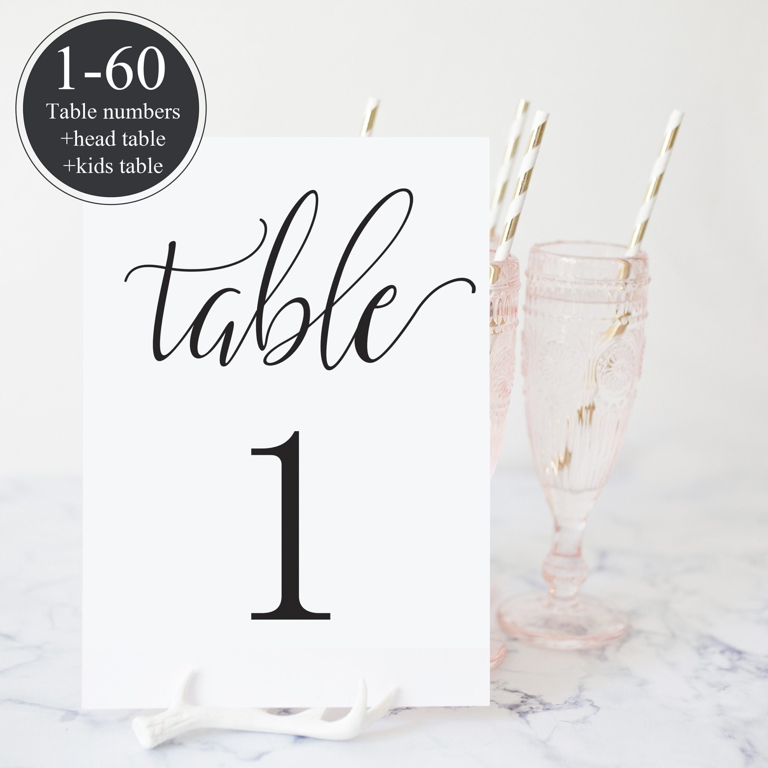 Printable Table Number Template Table Numbers Diy Table Numbers Instant 