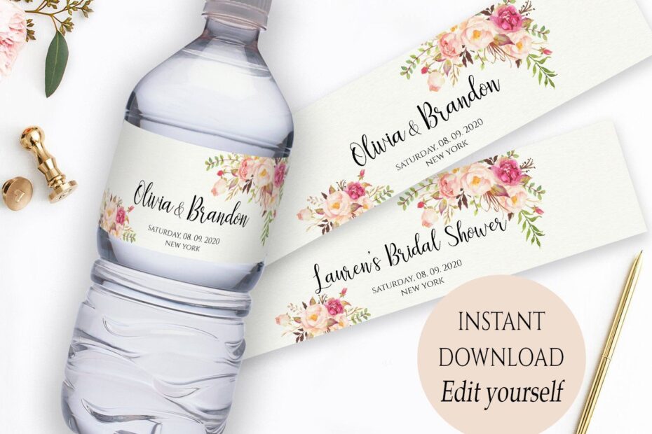 Printable Water Bottle Labels