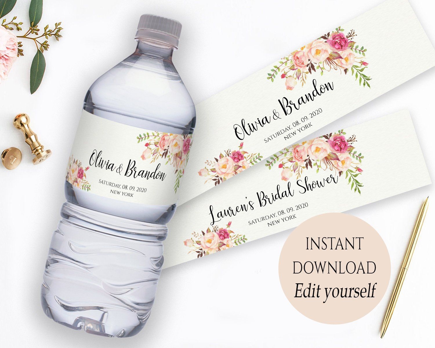Printable Water Bottle Labels