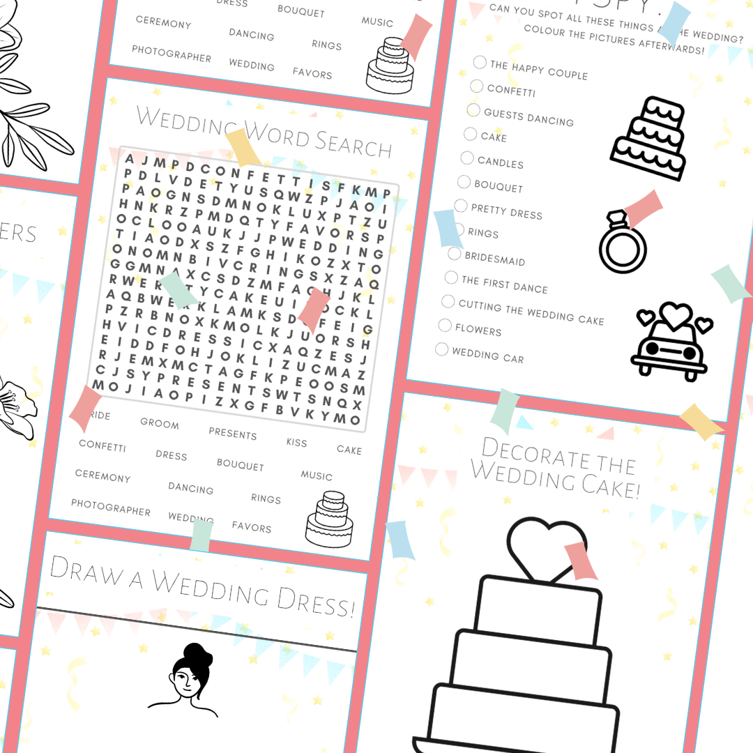 Printable Wedding Activity Pack For Kids Real Wedding