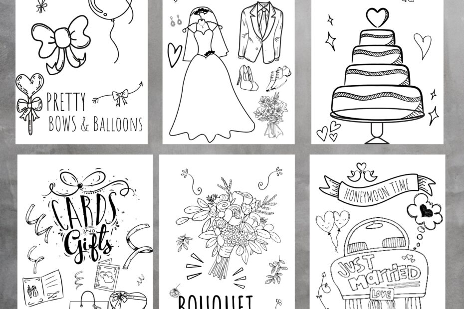 Printable Wedding Activity Pages Book Etsy