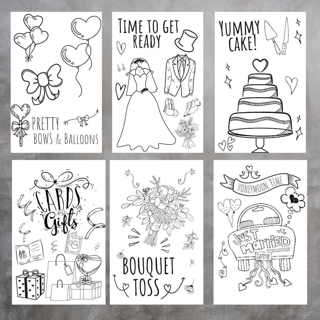 Printable Wedding Activity Pages book Etsy