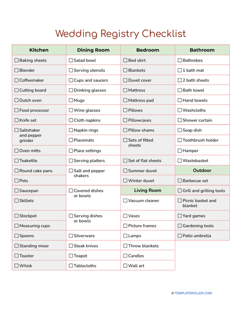 Printable Wedding Checklist Templates Create PDF Print For Free 