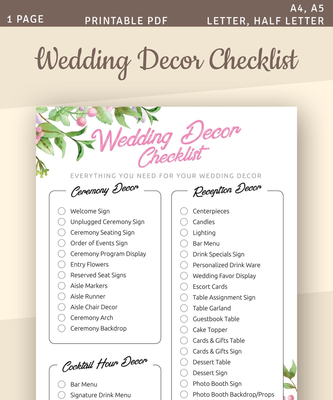  Printable Wedding Checklists Everything You Need To Know