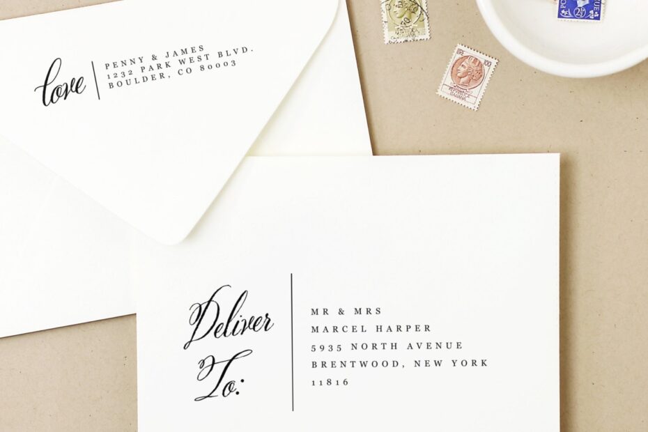 Printable Wedding Envelope Template INSTANT DOWNLOAD