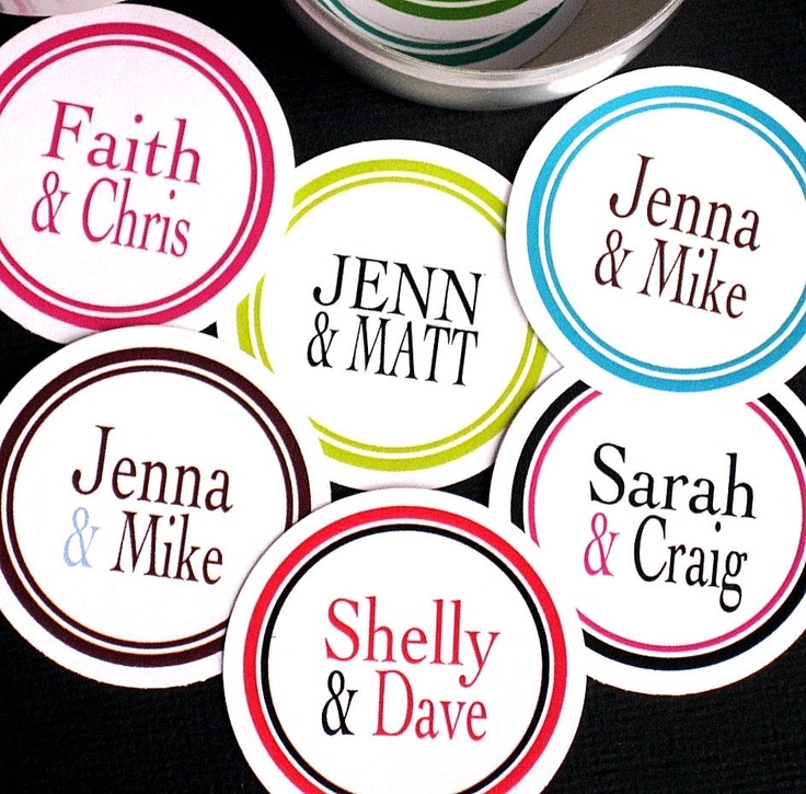 PRINTABLE Wedding Favor Labels With Names By Ladybuglabels Wedding 
