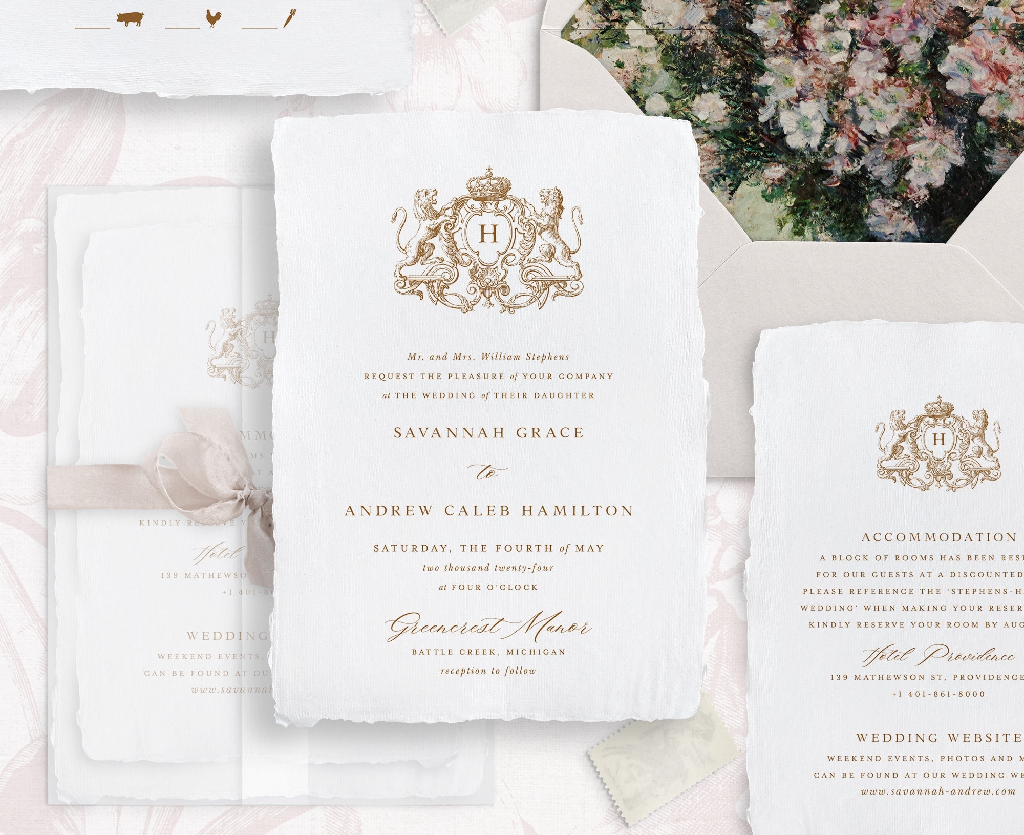 Printable Wedding Invitation Template Set With Golden Royal Crest With Lions Editable Elegant Invites Classic Wedding Details RSVP Cards Etsy