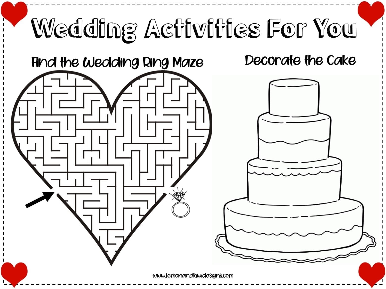 Printable Wedding Maze Printable Mazes Free