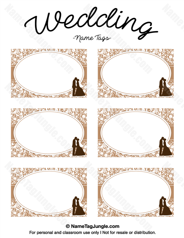 Printable Wedding Name Tags Free Template