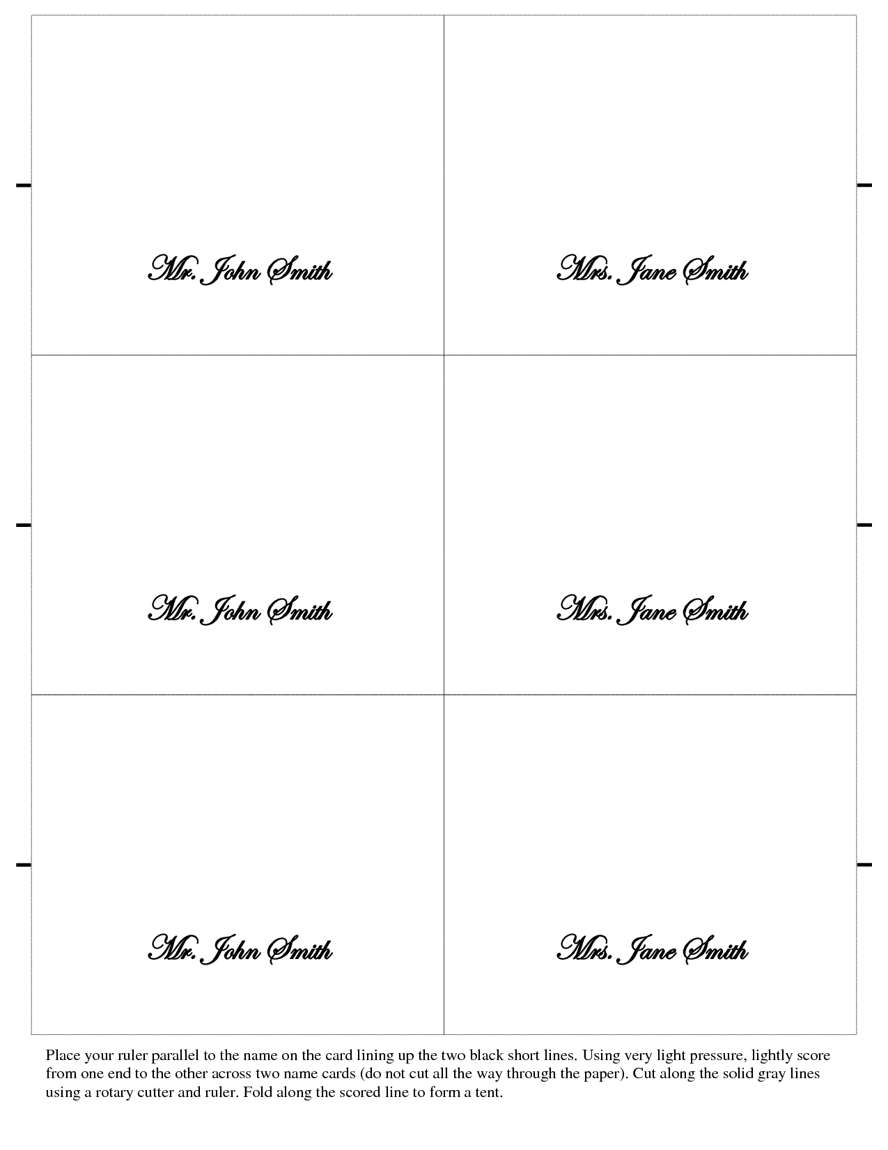 Printable Wedding Place Cards Template Wedding Place With Free 