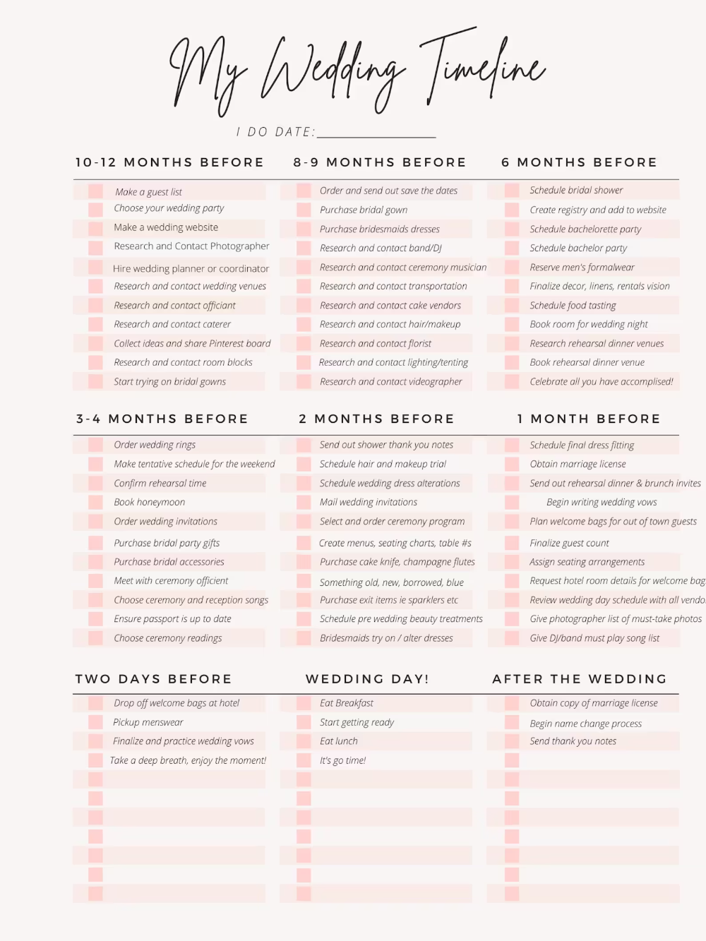 Printable Wedding Planner For Download Etsy Artofit