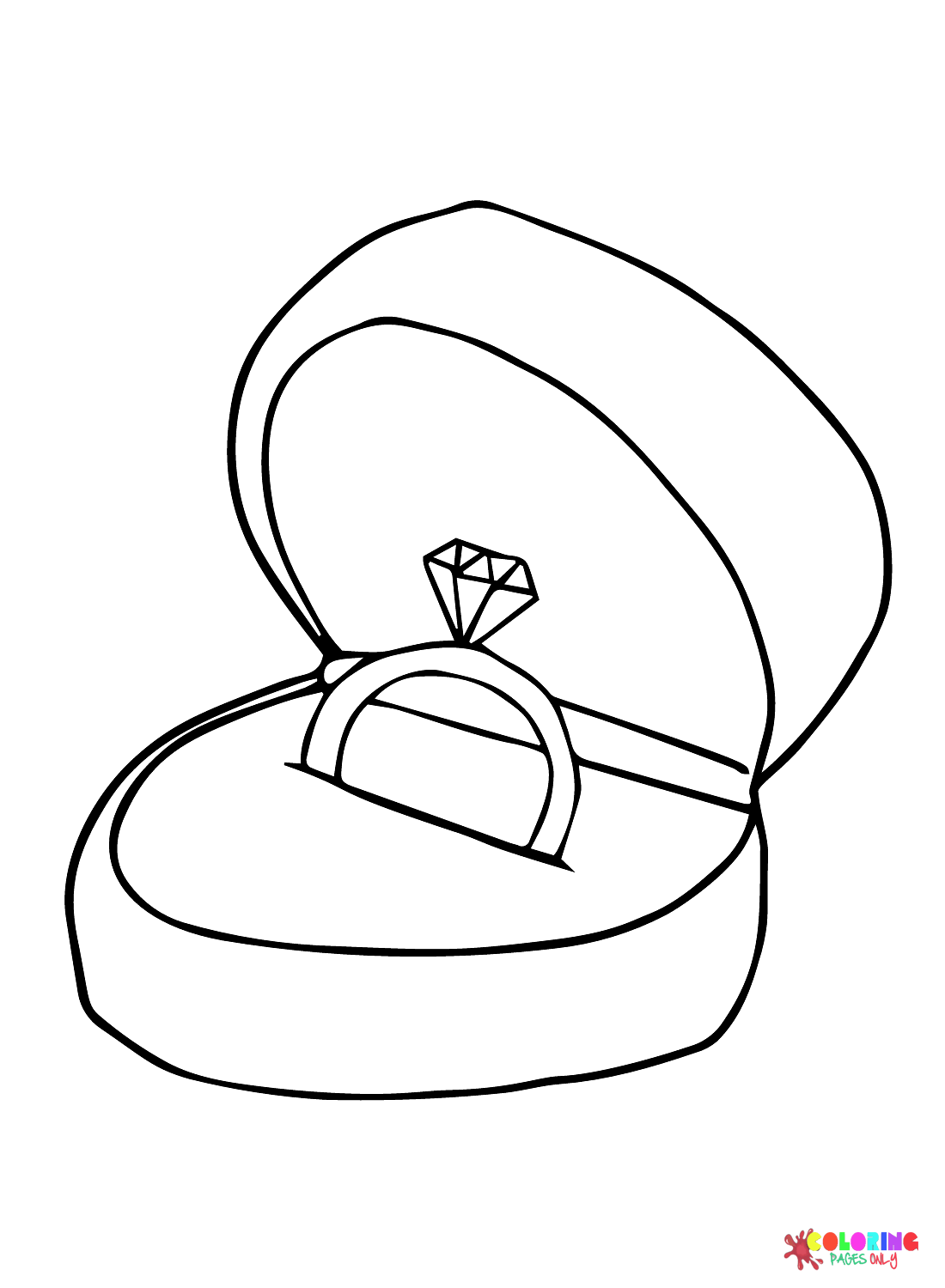 Printable Wedding Ring Coloring Page Free Printable Coloring Pages