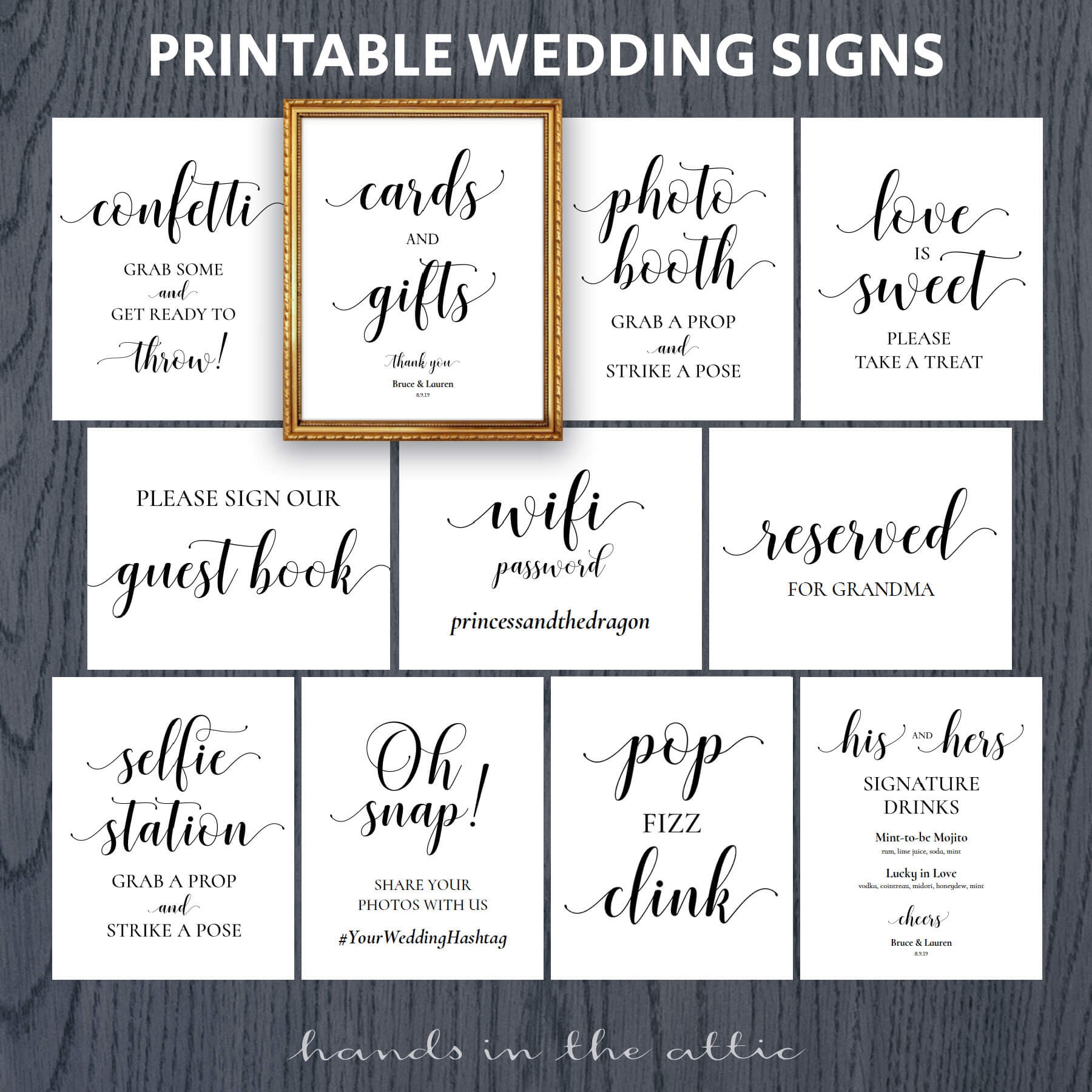 Printable Wedding Signs