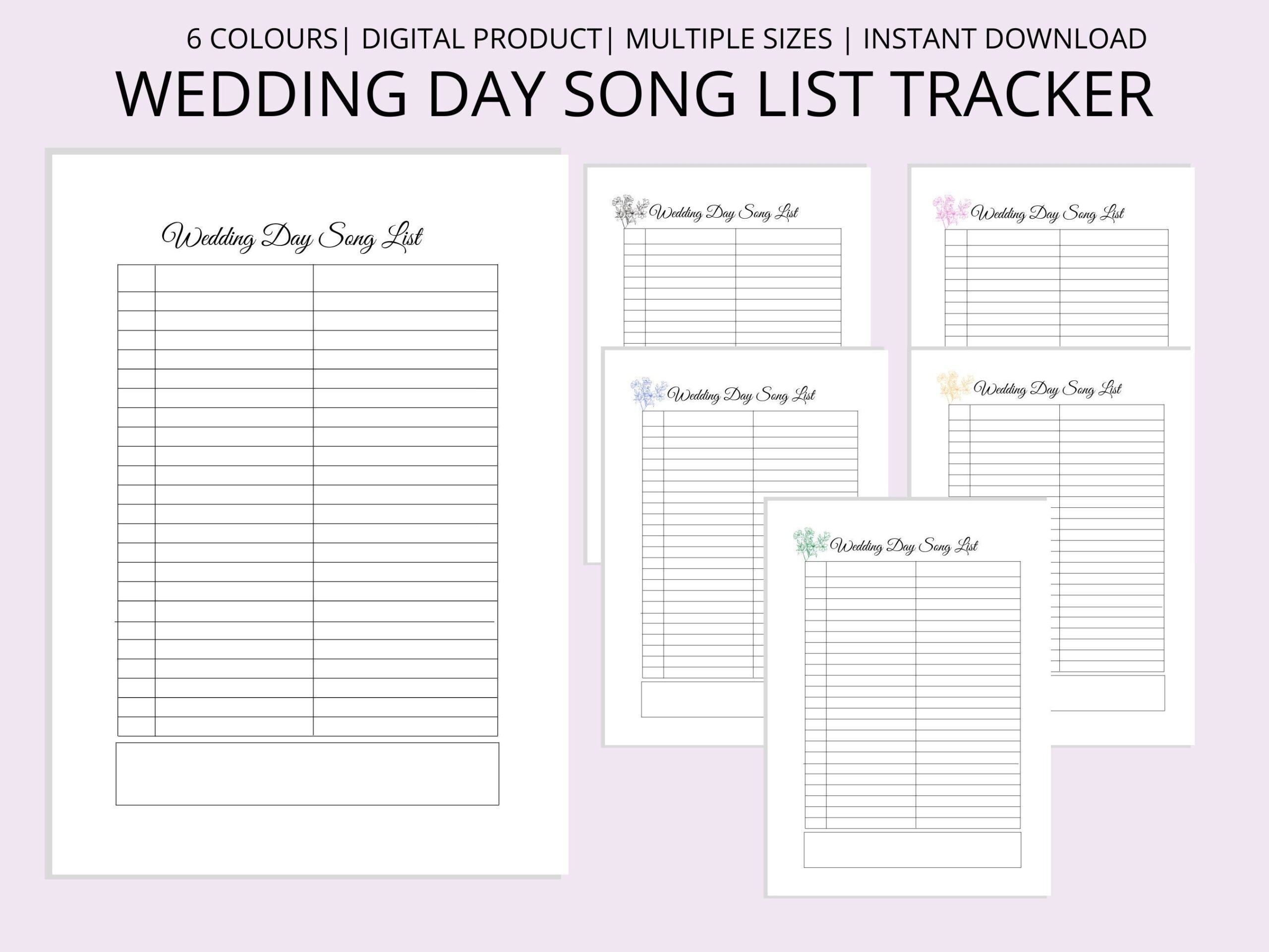 Printable Wedding Song List For Dj Template Printables Template Free