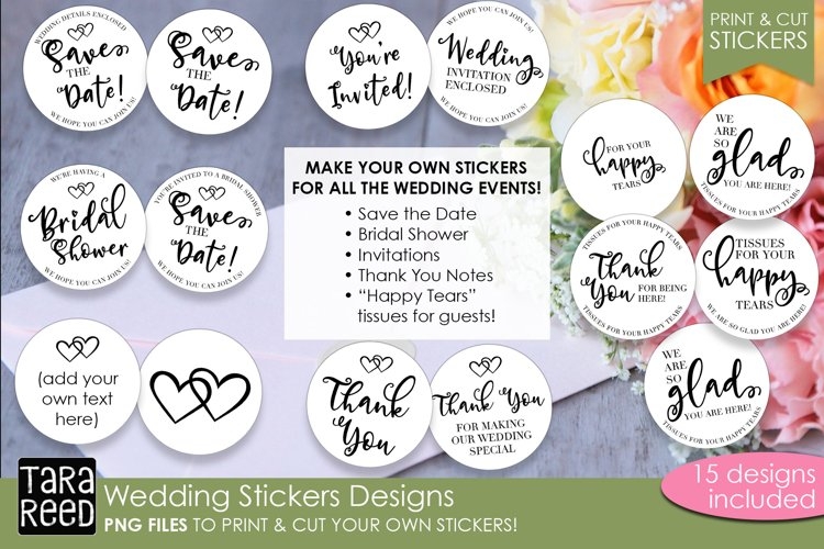Printable Wedding Stickers DIY Wedding
