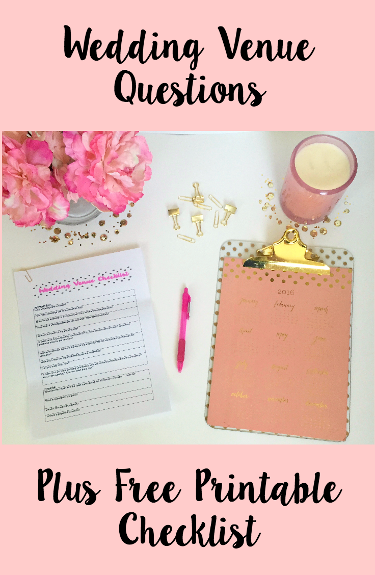 Printable Wedding Venue Questions Checklist