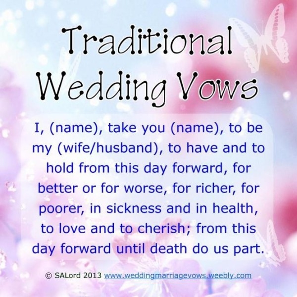 Printable Wedding Vows