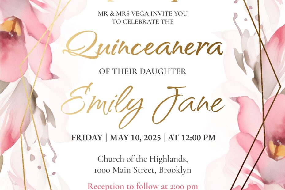 Quinceanera Invitation Free Google Docs Template Gdoc io