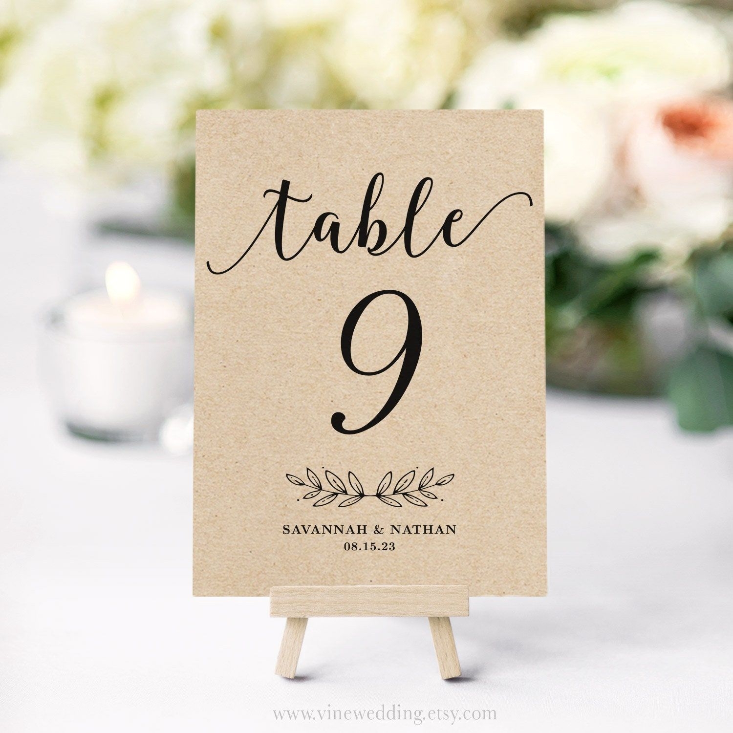  quot Change All Colors Wedding Table Number Cards Template Reserved And 