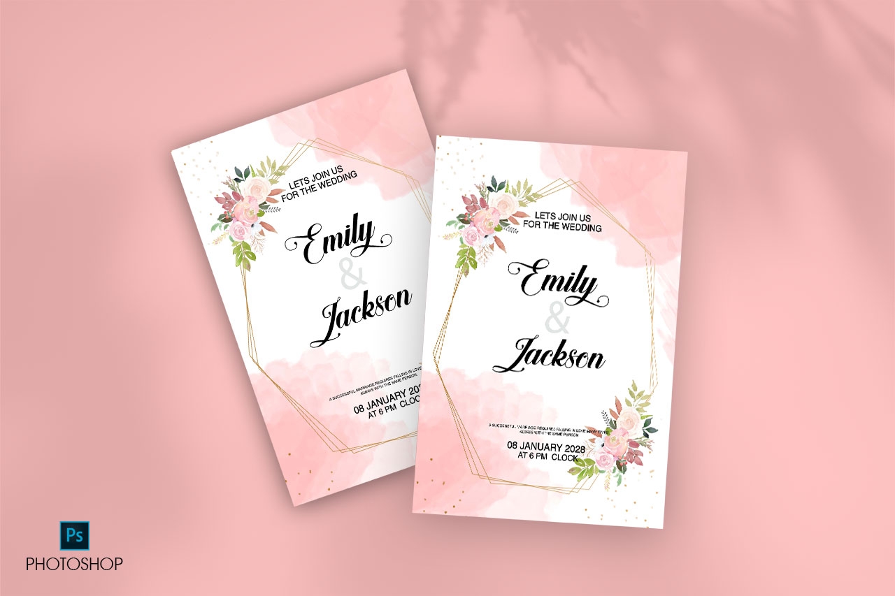 Radiate Love Pink Blank Wedding Invitation Templates 