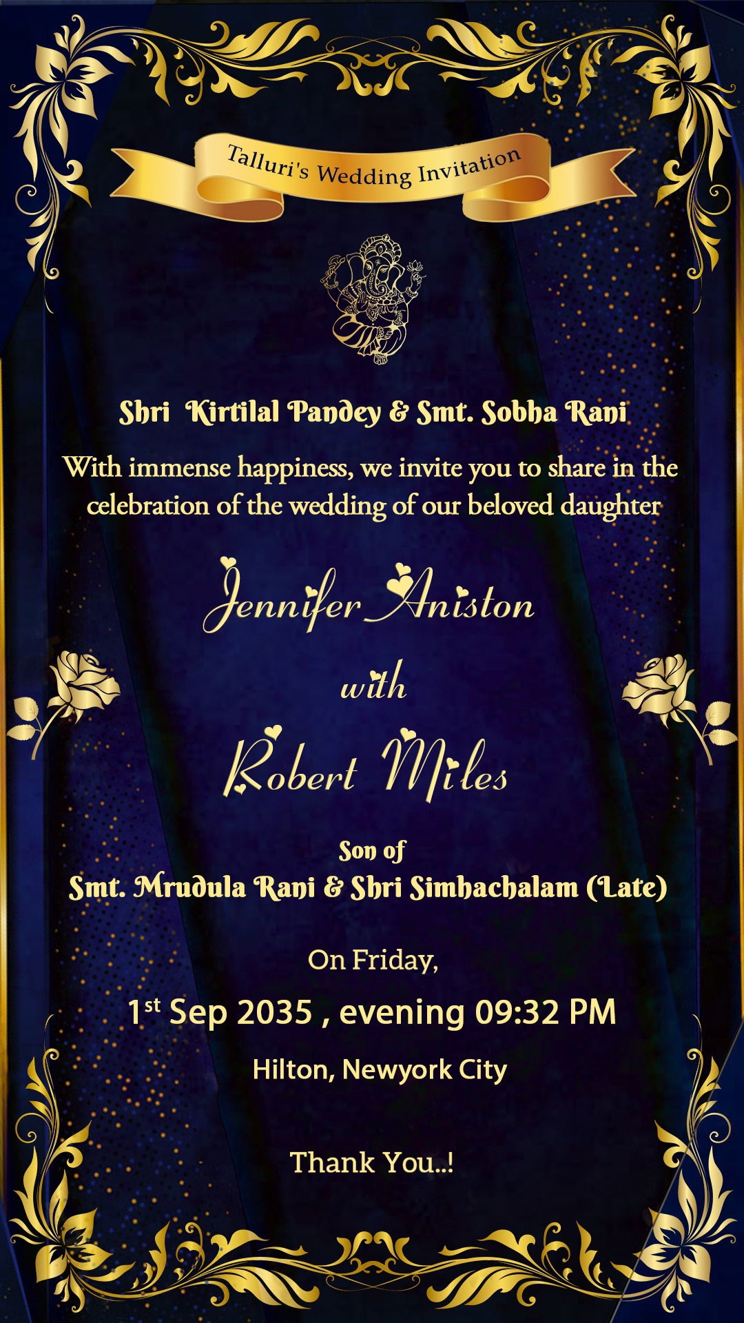 Ready To Edit Invitation Card For Wedding Reception Engagement 